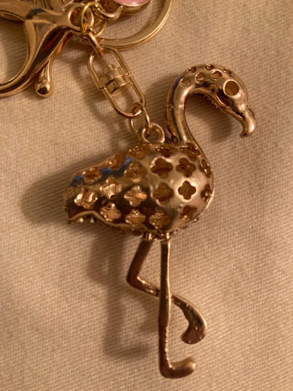 Louis Vuitton Upcycled Flamingo 🦩 Charm/Zipper Pull Purse Charm/Keychain NWOT - Picture 8 of 11